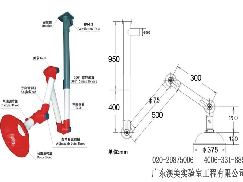 實(shí)驗(yàn)室萬象排氣罩 實(shí)驗(yàn)室排風(fēng) 實(shí)驗(yàn)室通風(fēng) 實(shí)驗(yàn)室排氣系統(tǒng) 實(shí)驗(yàn)室配件 廣東實(shí)驗(yàn)室廠家 實(shí)驗(yàn)室廣東澳美3068實(shí)驗(yàn)室配件